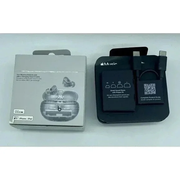 Beats Studio Buds+ MQLK3LL/A Noise Cancelling Transparent With Case‎ & Cable